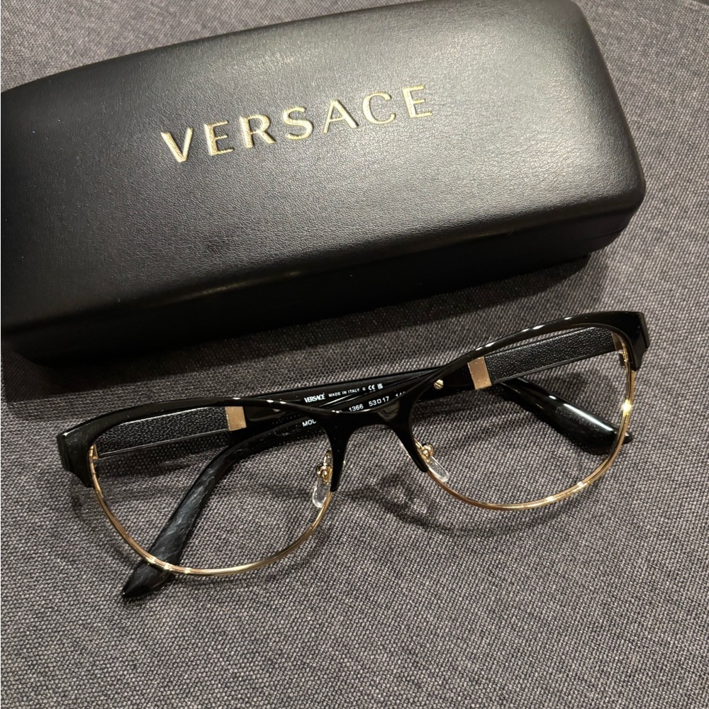 Versace Elegant Black and Gold Frames